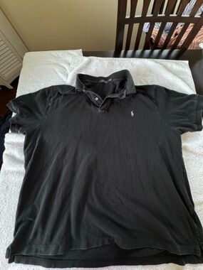 Polo Ralph Lauren Men's Cotton Mesh Polo Shirt Black Size 2XB